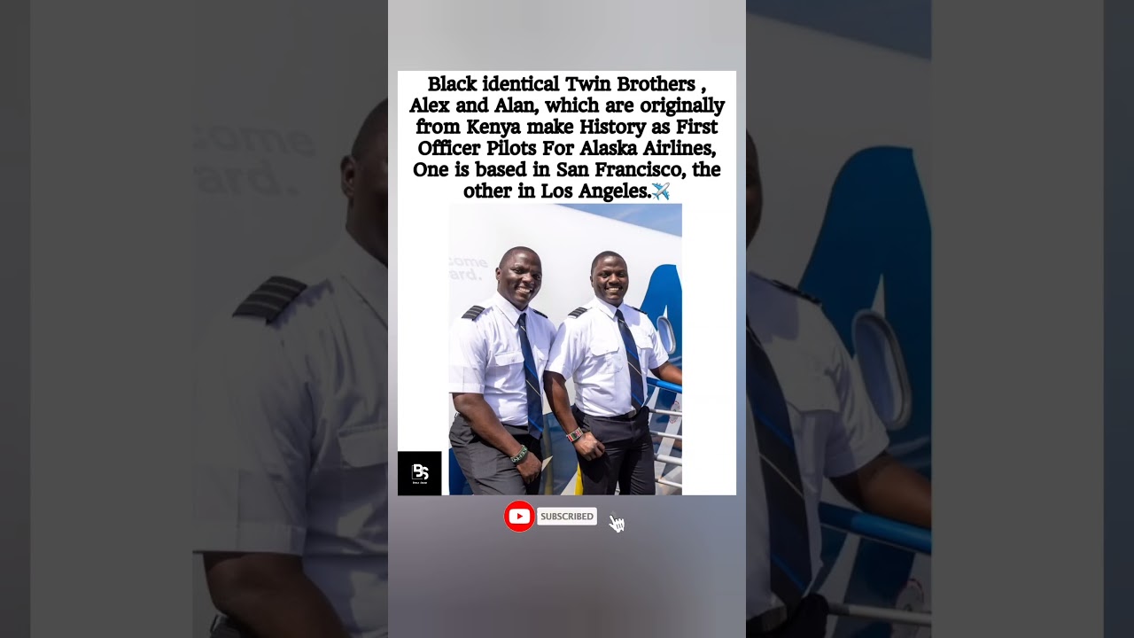 Kenyan Twin Brothers Make History: First Identical Twin Pilots for Alaska Airlines! ✈️🇰🇪 #viral