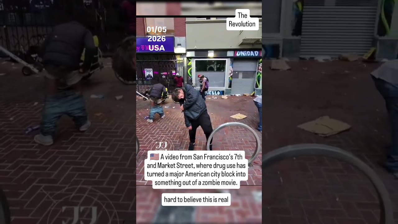 🇺🇸 A video from San Francisco’s 7th and Market Street, where drug use has turned a major American 🇺🇸 A video from San Francisco’s 7th and Market Street, where drug use has turned a major American