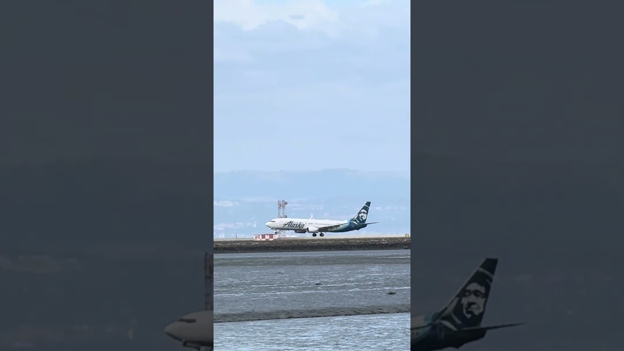 Alaska Airlines BUTTER Landing at SFO #viral #aviation #airplane