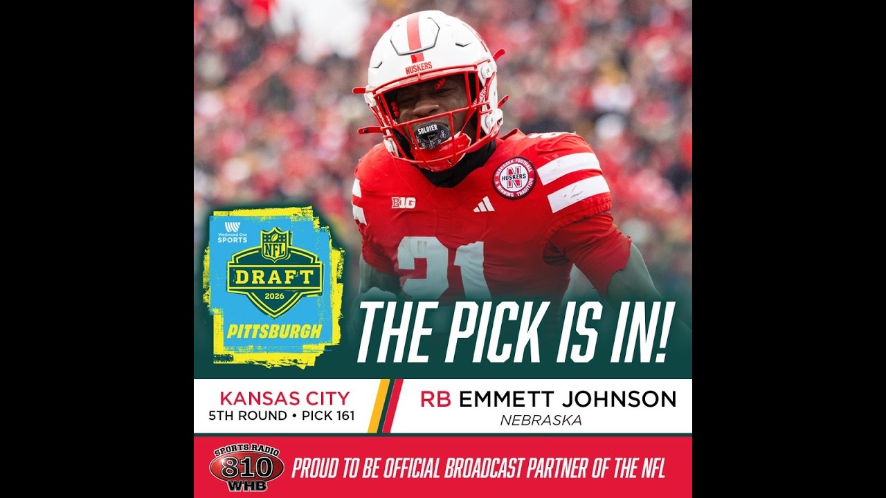 Bill Carroll 32 Rookies in 32 Days Kansas City Chiefs Emmett Johnson, selection #156, in the 5th Rd Bill Carroll 32 Rookies in 32 Days Kansas City Chiefs Emmett Johnson, selection #156, in the 5th Rd