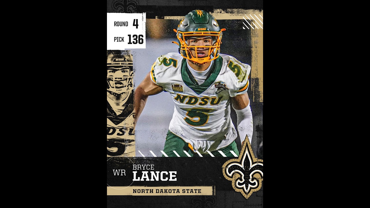 Bill Carroll’s 32 Picks In 32 Days Bryce Lance 6’3 3/8″ 204 4.34 40, NFL Draft Saints’ Pick #136 Bill Carroll’s 32 Picks In 32 Days Bryce Lance 6’3 3/8″ 204 4.34 40, NFL Draft Saints’ Pick #136