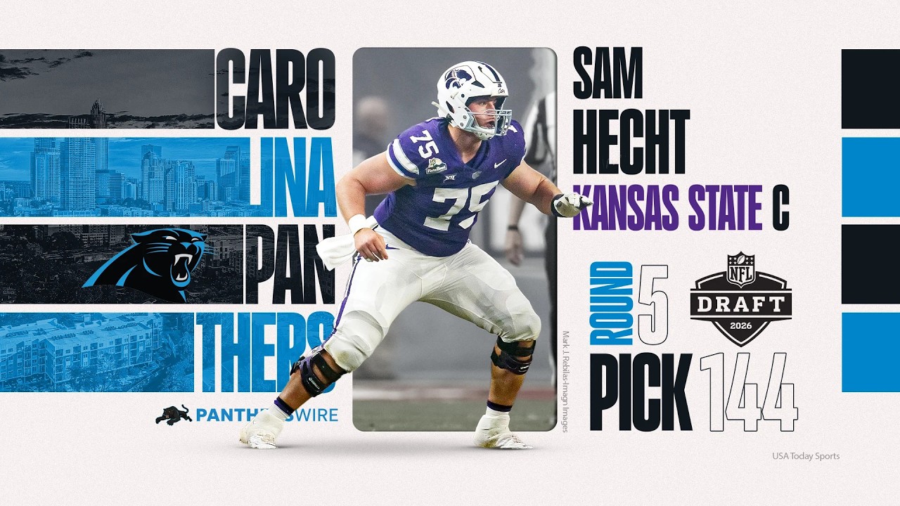 Bill Carroll’s 32 Picks In 32 Days Sam Hecht, C, 6’4 303 5.1 40, NFL Draft Pick #144 of the Panthers