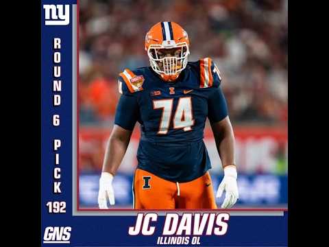 Bill Carroll’s 32 Picks In 32 Days JC Davis 6’4 3 8 322 5 16 40 Pick 192 NY Giants