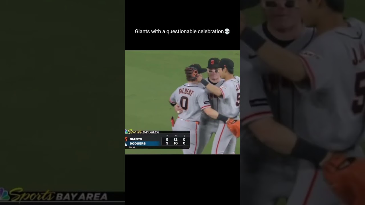 Bizarre celebration from Giants after beating the Dodgers #mlb #sfgiants #dodgers #baseball Bizarre celebration from Giants after beating the Dodgers #mlb #sfgiants #dodgers #baseball