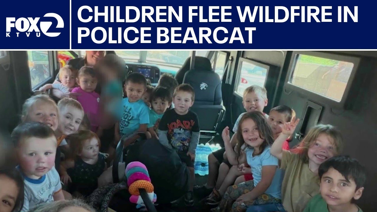 Children flee wildfire in Bearcat vehicle | West Coast Wrap Children flee wildfire in Bearcat vehicle | West Coast Wrap
