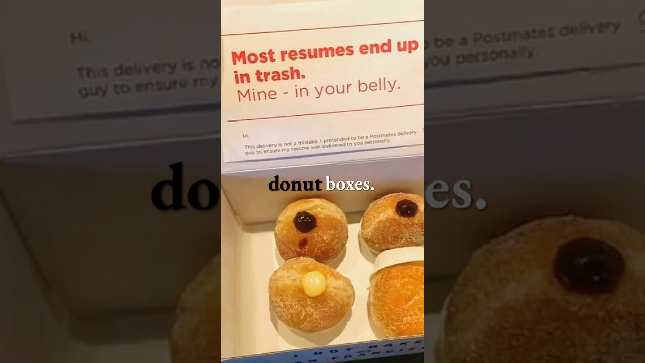 He turned donuts into job interviews 🍩#shorts #lifelessons He turned donuts into job interviews 🍩#shorts #lifelessons