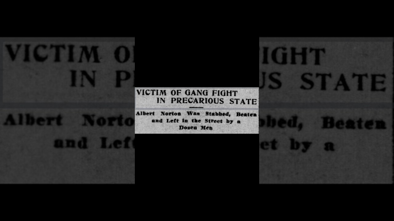 Man Attacked by a Dozen Gang Members in 1913 San Francisco. Man Attacked by a Dozen Gang Members in 1913 San Francisco.