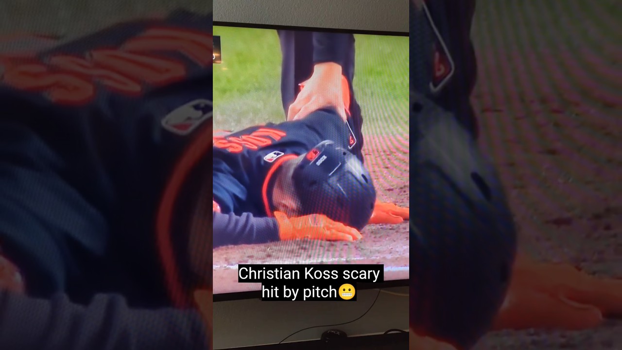 Pirates hit Christian Koss with a dangerous pitch #mlb #giants #pirates #baseball