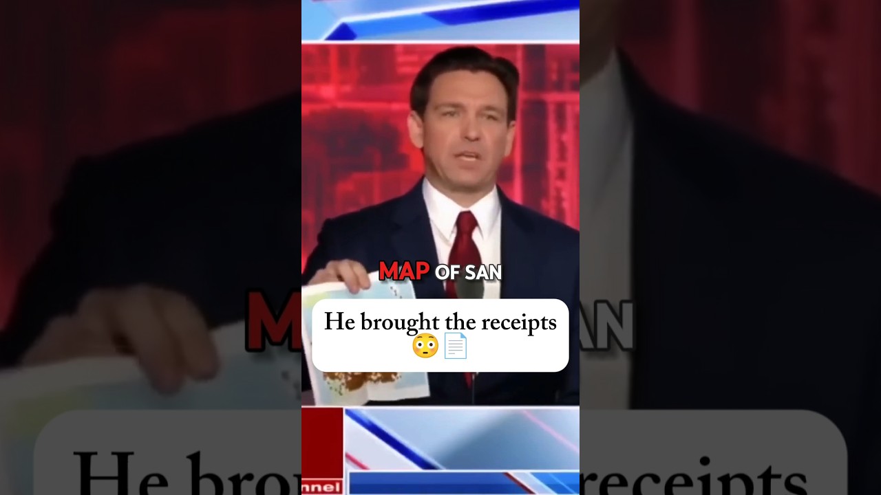 @RonDeSantis – pulls out a MAP of San Francisco 😳 (Debate) @RonDeSantis – pulls out a MAP of San Francisco 😳 (Debate)