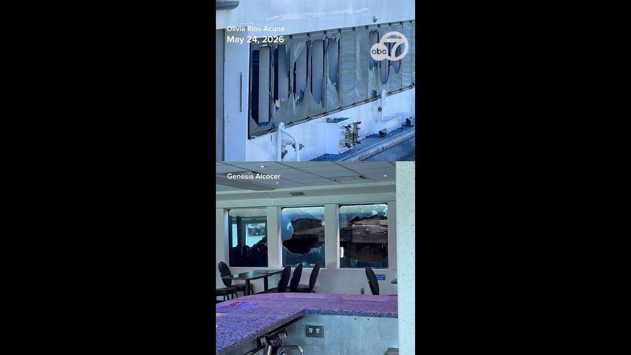 San Francisco ferry smashes into pier, shattering windows in front of frightened passengers San Francisco ferry smashes into pier, shattering windows in front of frightened passengers