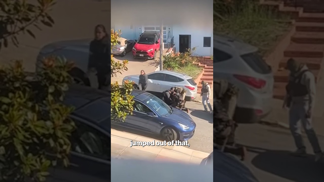 See moment ICE officers yank illegal migrant from his car at gunpoint in San Francisco See moment ICE officers yank illegal migrant from his car at gunpoint in San Francisco