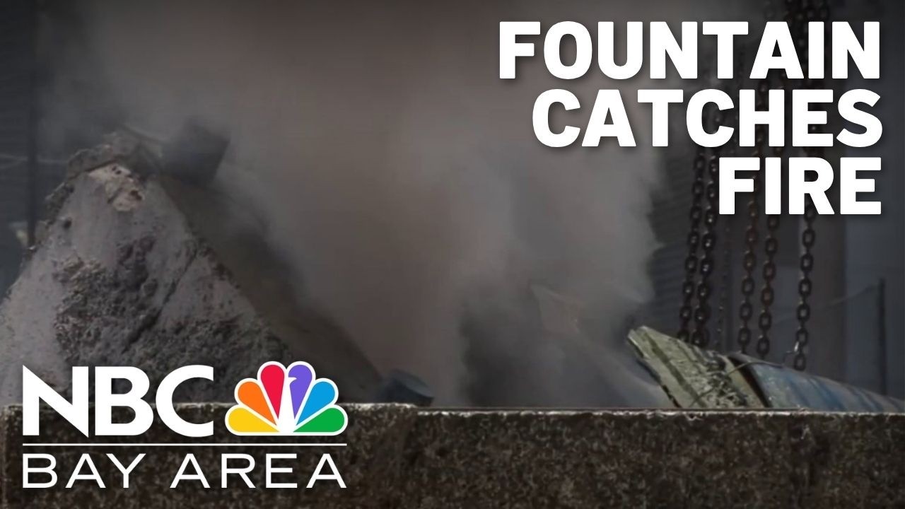 SF’s old Vaillancourt Fountain catches fire as it was being disassembled SF’s old Vaillancourt Fountain catches fire as it was being disassembled