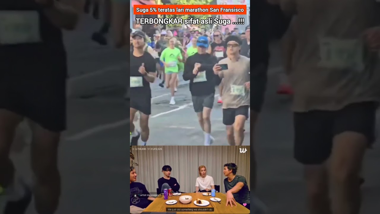 SUGA BTS raih 5% teratas lari marathon di San Fransisco dan TERBONGKAR sifat asli Suga#shortsbts SUGA BTS raih 5% teratas lari marathon di San Fransisco dan TERBONGKAR sifat asli Suga#shortsbts