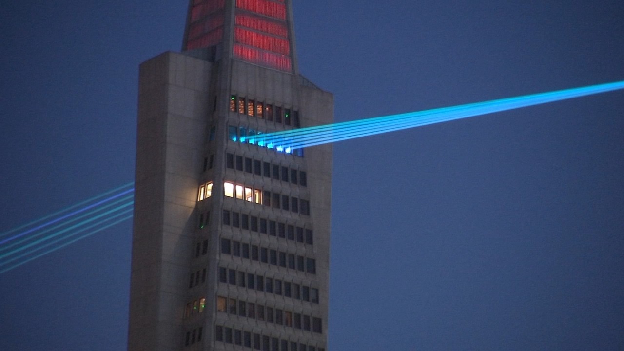 Transamerica Pyramid laser show by arts nonprofit captures imaginations of San Franciscans Transamerica Pyramid laser show by arts nonprofit captures imaginations of San Franciscans