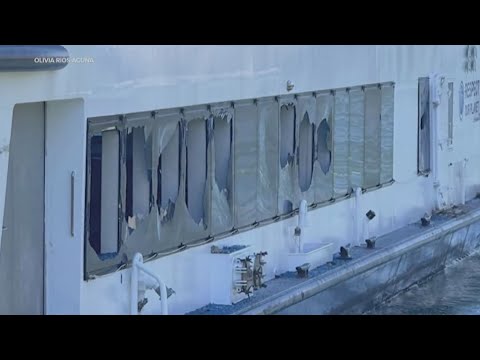 Video shows shattered windows after ferry crashes into San Francisco pier Video shows shattered windows after ferry crashes into San Francisco pier