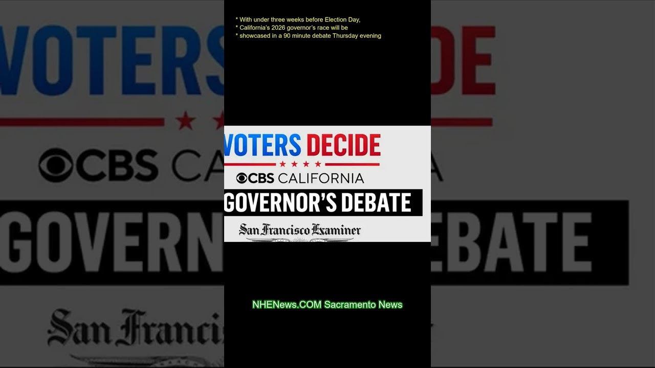 With under three weeks before Election Day, California’s 2026 governor’s race will be showcased in a