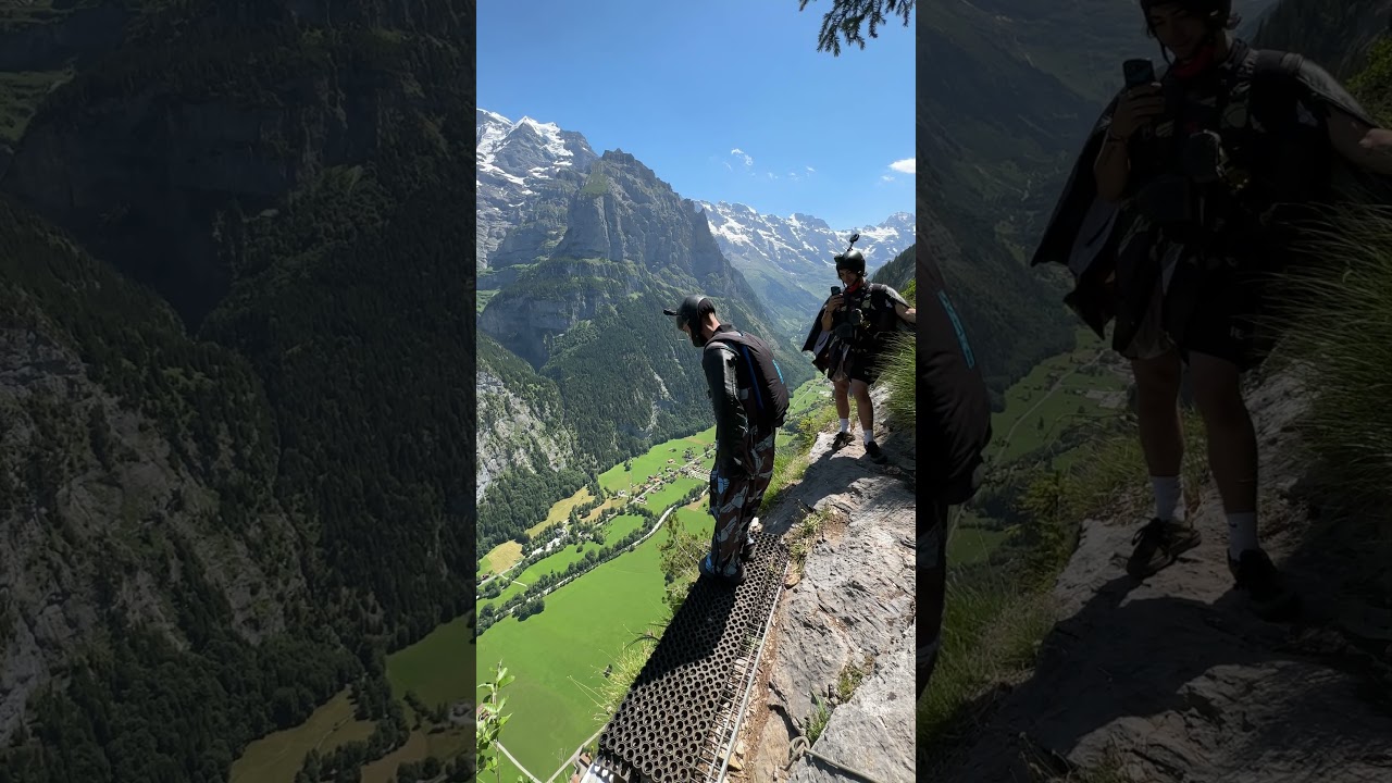 Beautiful BASE Jump in Switzerland Beautiful BASE Jump in Switzerland