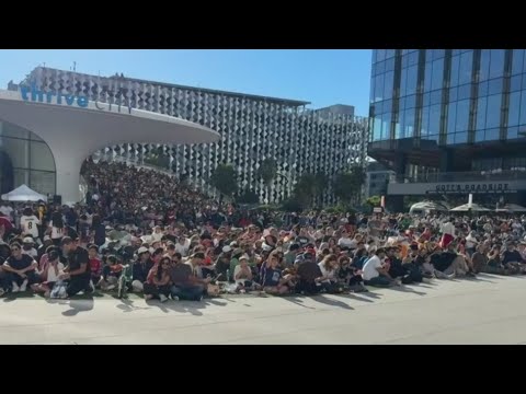 Fans rally at San Francisco Thrive City watch party for U.S. World Cup match Fans rally at San Francisco Thrive City watch party for U.S. World Cup match