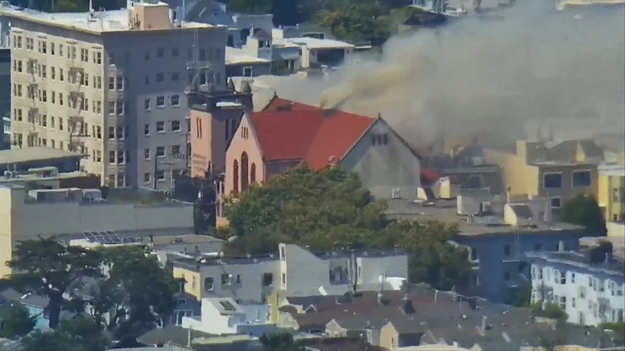 Fire tears through San Francisco church Fire tears through San Francisco church