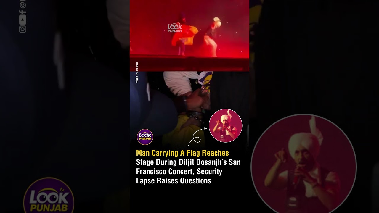Man Carrying A Flag Reaches Stage During Diljit Dosanjh’s San Francisco Concert Man Carrying A Flag Reaches Stage During Diljit Dosanjh’s San Francisco Concert