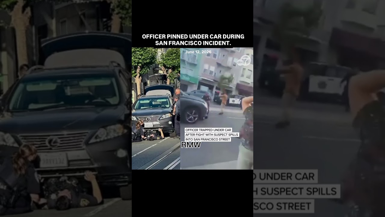 OFFICER PINNED UNDER CAR DURING SAN FRANCISCO INCIDENT. OFFICER PINNED UNDER CAR DURING SAN FRANCISCO INCIDENT.