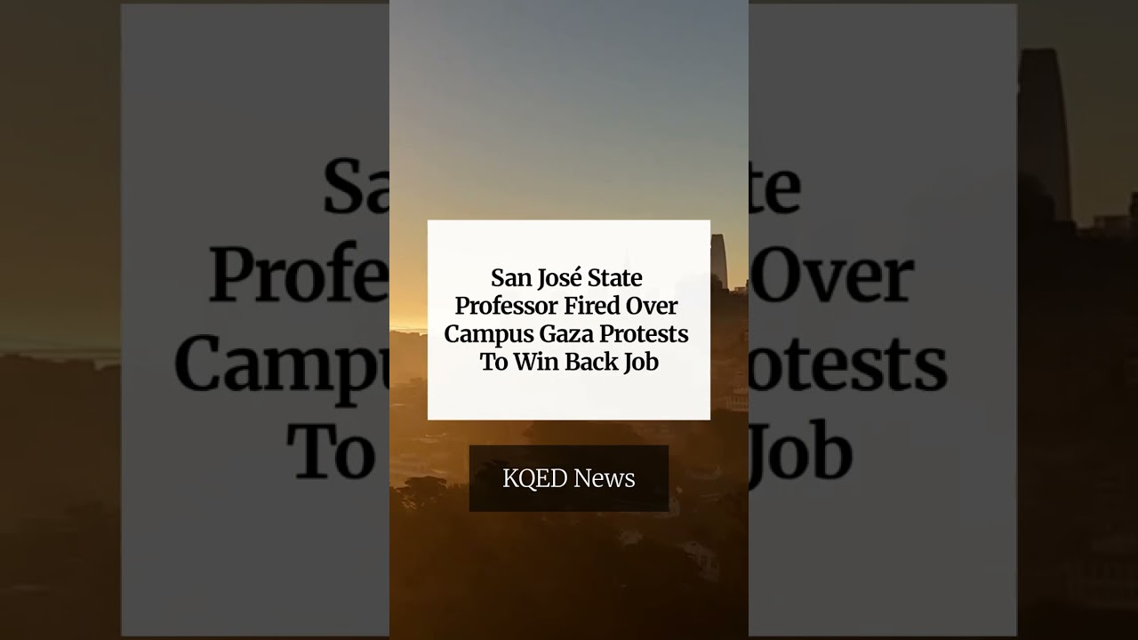 San José State Professor Fired Over Campus Gaza Protests To Win Back Job San José State Professor Fired Over Campus Gaza Protests To Win Back Job