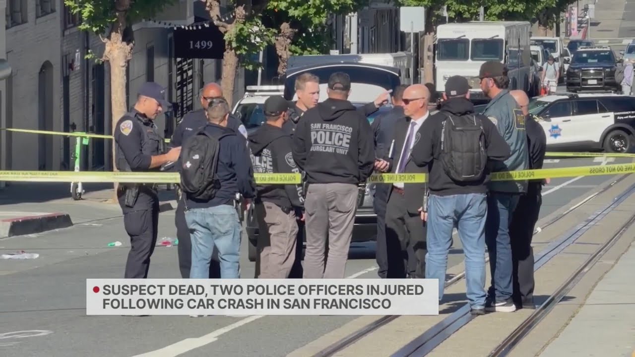 Suspect dead, 2 police officers injured following car crash in San Francisco Suspect dead, 2 police officers injured following car crash in San Francisco