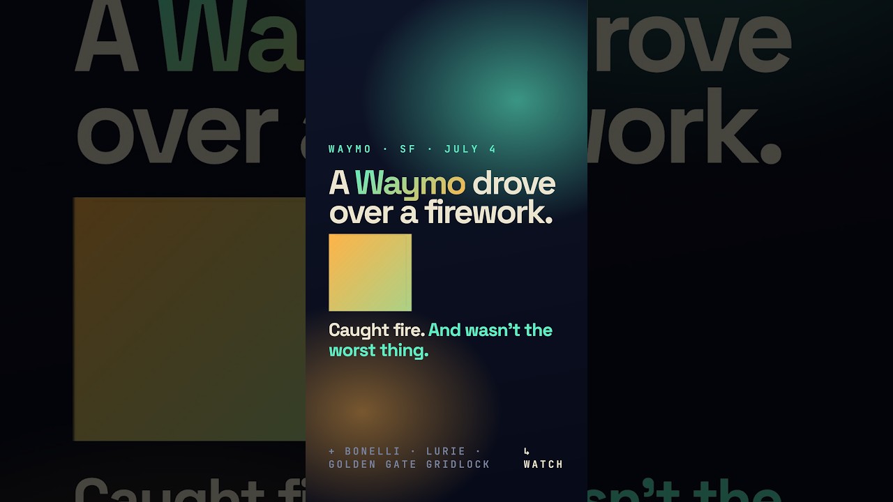 A Waymo drove over a firework in San Francisco and caught fire. And that wasn’t the worst. A Waymo drove over a firework in San Francisco and caught fire. And that wasn’t the worst.