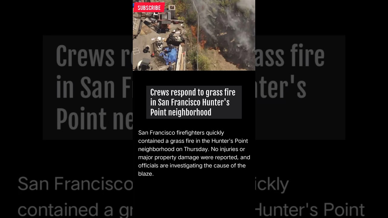 Grass Fire Erupts in San Francisco’s Hunter’s Point, Firefighters Respond Quickly #news #usanow Grass Fire Erupts in San Francisco’s Hunter’s Point, Firefighters Respond Quickly #news #usanow
