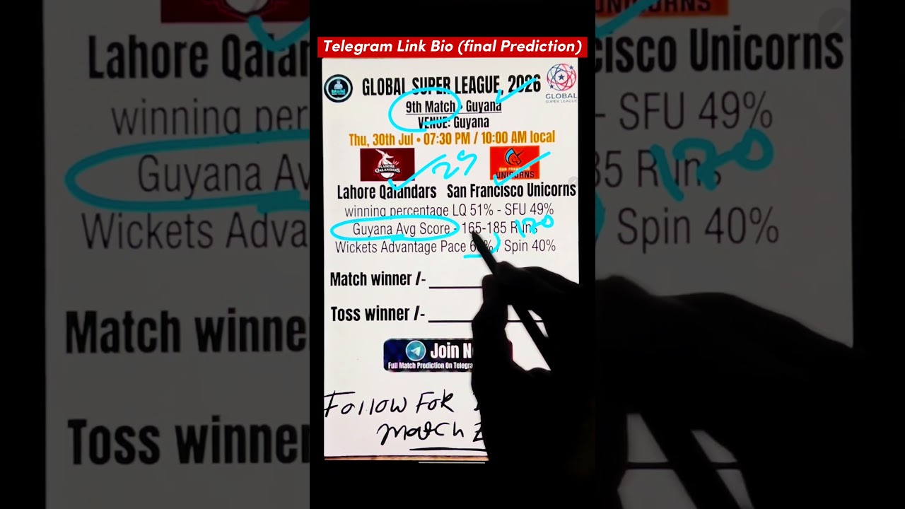 Lahore Qalandars Vs San Francisco 9th Global Super league Match Prediction 🔥 #Matchprediction Lahore Qalandars Vs San Francisco 9th Global Super league Match Prediction 🔥 #Matchprediction
