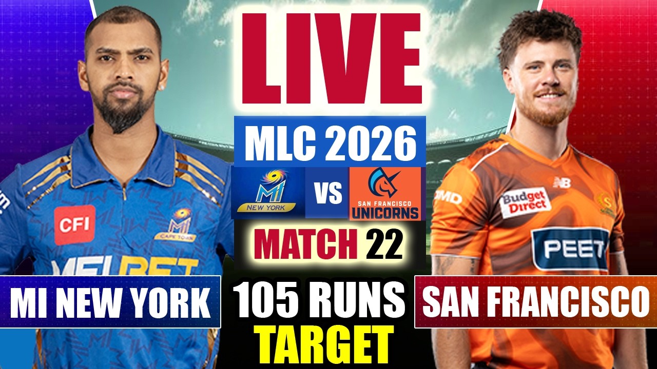 🔴LIVE: MINY vs SFU, TARGET 105 RUNS | MI New York vs San Francisco Unicorns Live Cricket Match Today 🔴LIVE: MINY vs SFU, TARGET 105 RUNS | MI New York vs San Francisco Unicorns Live Cricket Match Today