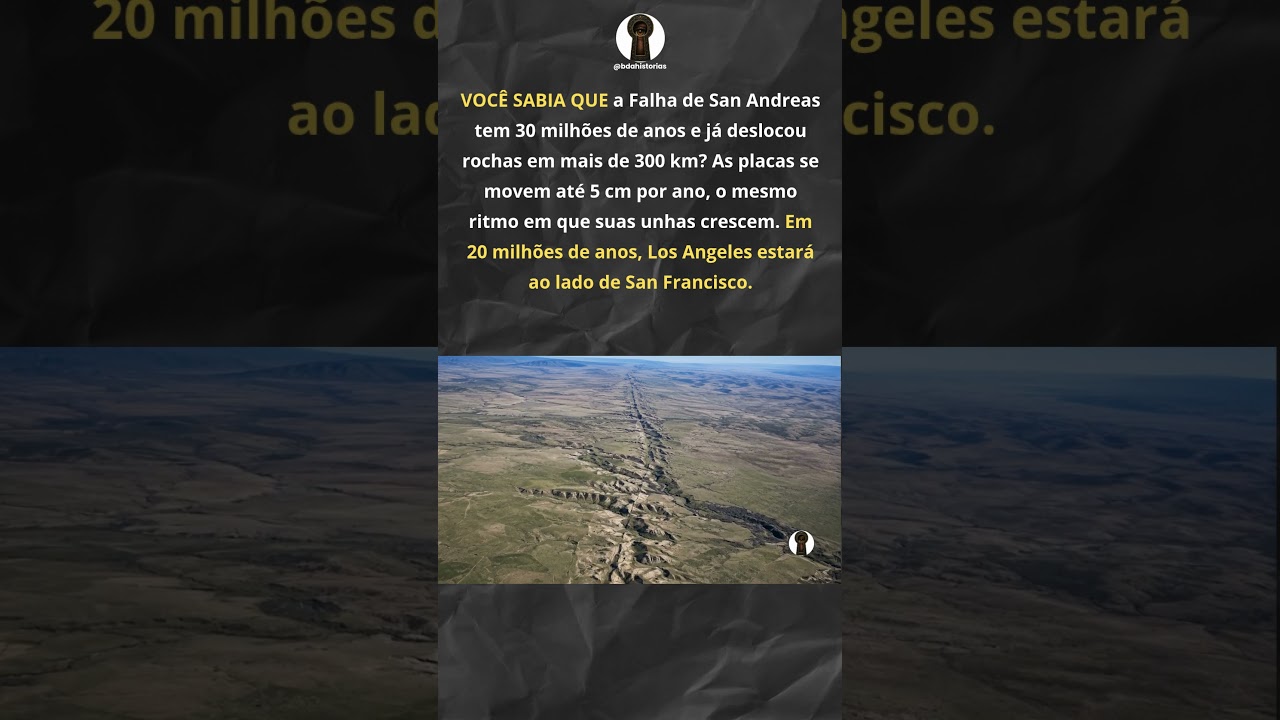 Los Angeles vai se mover 300km em 20 milhões de anos #sanandreas #geologia Los Angeles vai se mover 300km em 20 milhões de anos #sanandreas #geologia