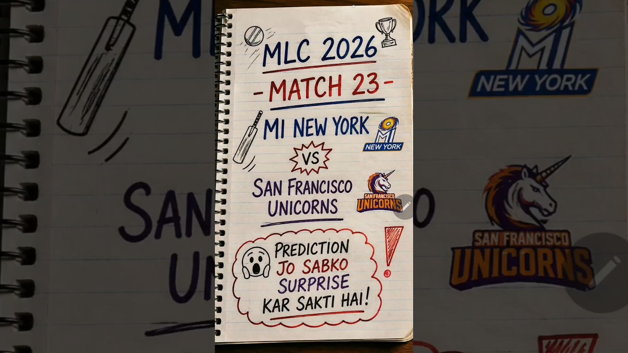 MLC 2026: MI New York vs San Francisco Unicorns Prediction ⚡ Winning Team? | Match 23 #Shorts MLC 2026: MI New York vs San Francisco Unicorns Prediction ⚡ Winning Team? | Match 23 #Shorts