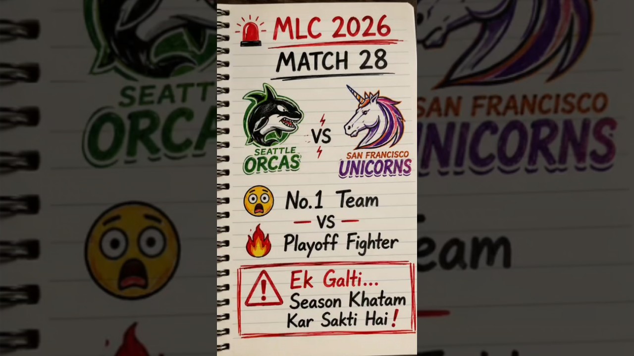 Seattle Orcas vs San Francisco Unicorns Match Prediction | MLC 2026 Match 28| Today Match Prediction Seattle Orcas vs San Francisco Unicorns Match Prediction | MLC 2026 Match 28| Today Match Prediction