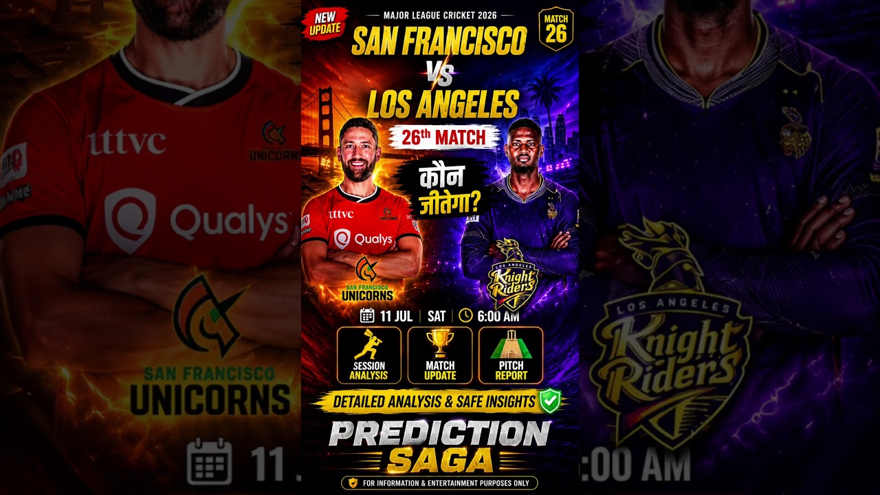 SFU vs LAKR 26th Match Prediction MLC 2026 | मैच कौन जीतेगा? | San Francisco vs Los Angeles SFU vs LAKR 26th Match Prediction MLC 2026 | मैच कौन जीतेगा? | San Francisco vs Los Angeles