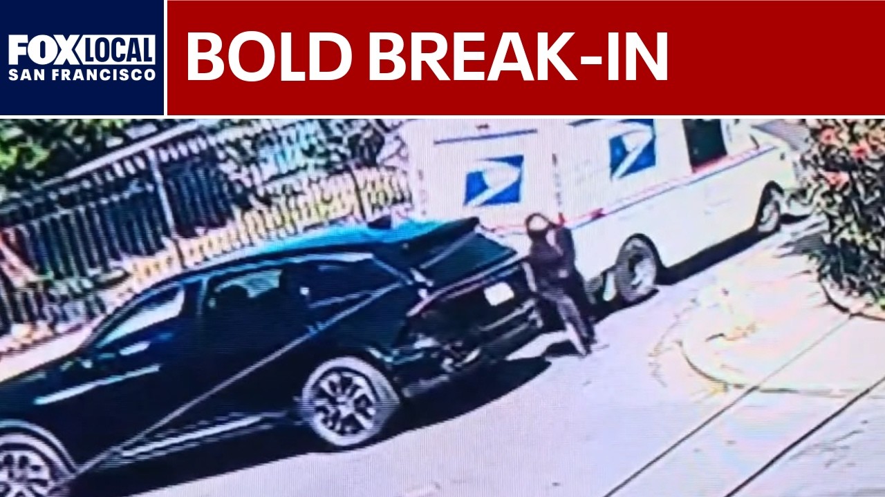 She uses crowbar to break into USPS mail truck IN BROAD DAYLIGHT