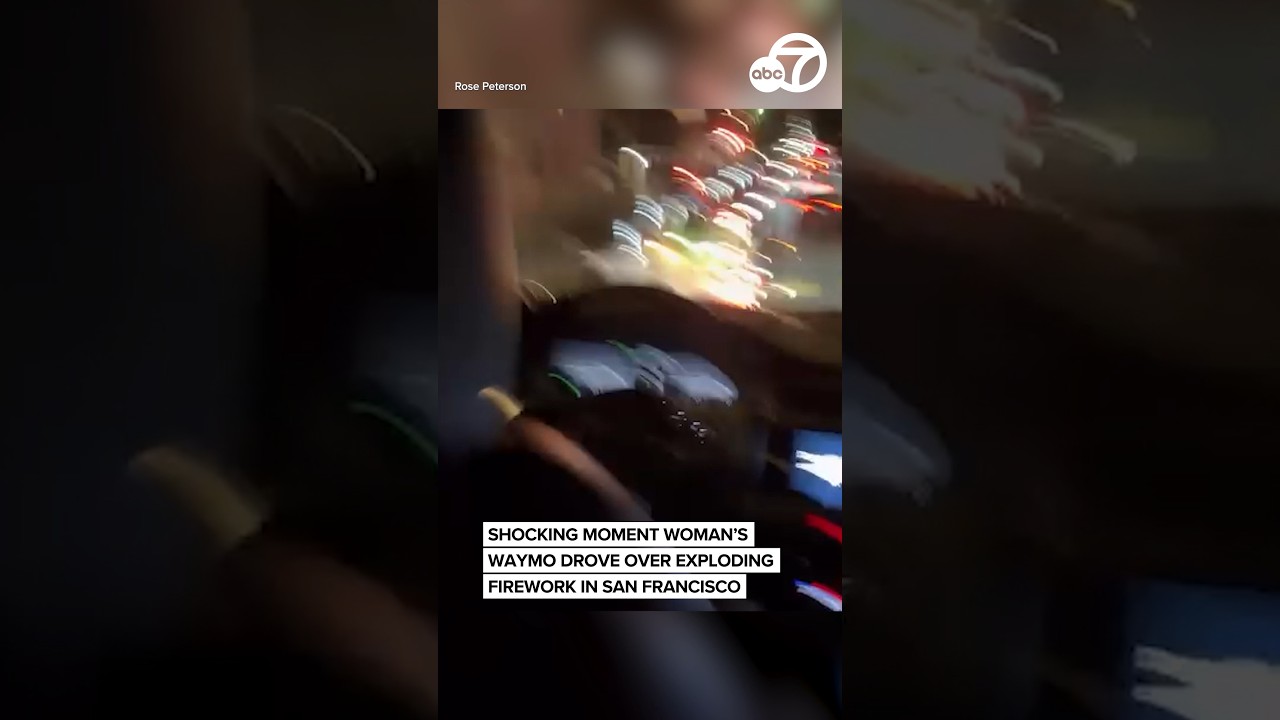 Shocking moment woman’s Waymo drove over exploding firework in San Francisco Shocking moment woman’s Waymo drove over exploding firework in San Francisco