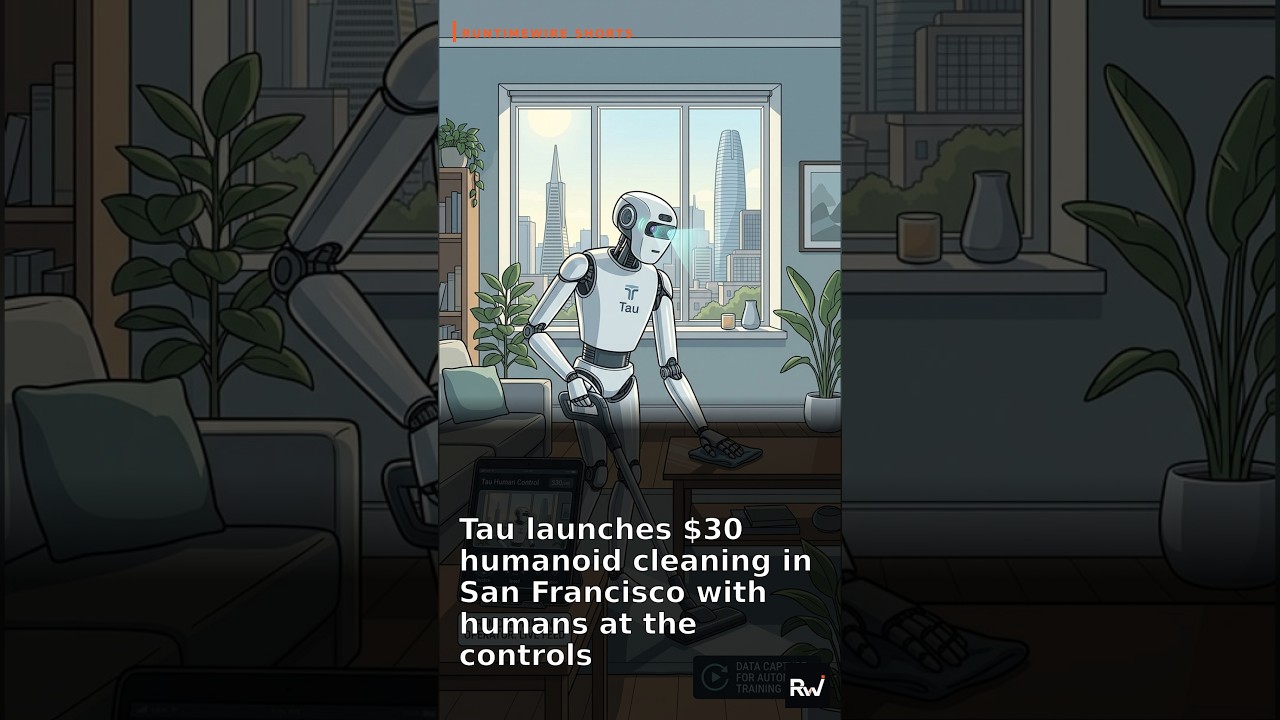 Tau launches humanoid cleaning in San Francisco with humans at the controls #Shorts Tau launches humanoid cleaning in San Francisco with humans at the controls #Shorts