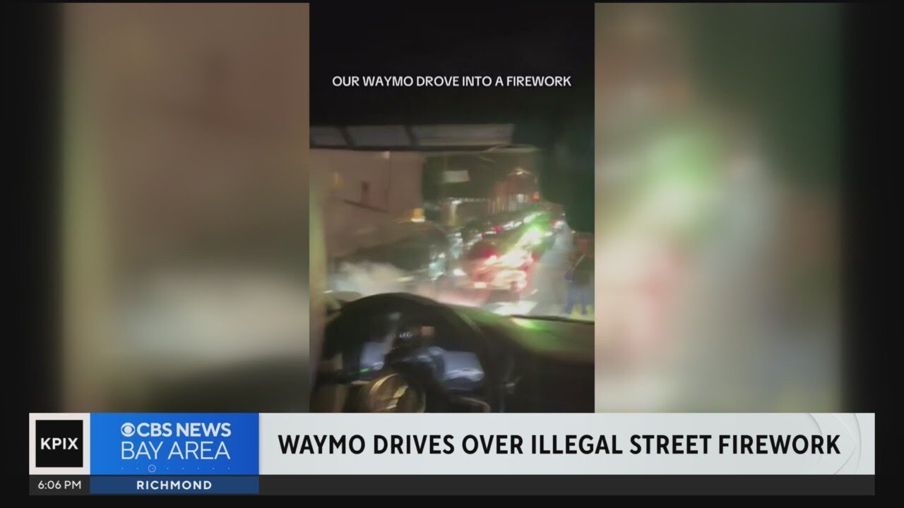 Video shows Waymo driving over illegal firework in San Francisco Video shows Waymo driving over illegal firework in San Francisco