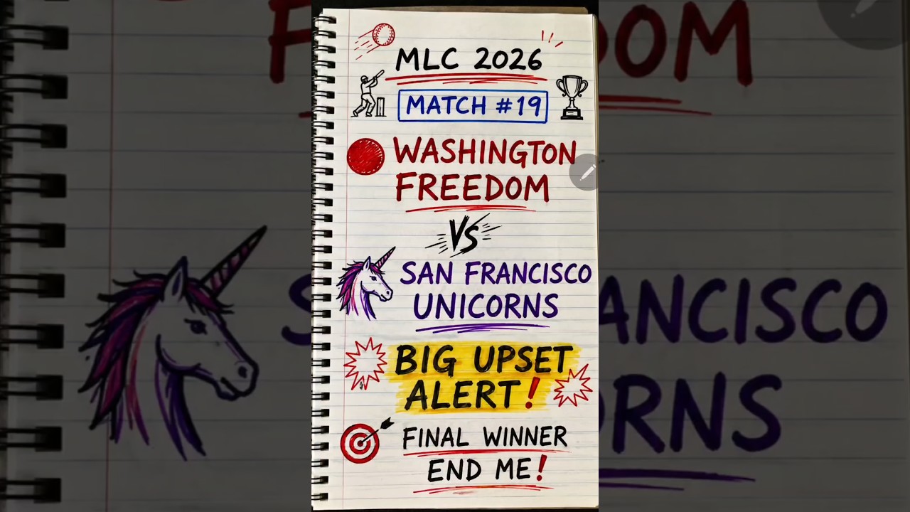 Washington Freedom vs San Francisco Unicorns Match Prediction🏏MLC 2026 Match #19| Big Upset?#Shorts Washington Freedom vs San Francisco Unicorns Match Prediction🏏MLC 2026 Match #19| Big Upset?#Shorts