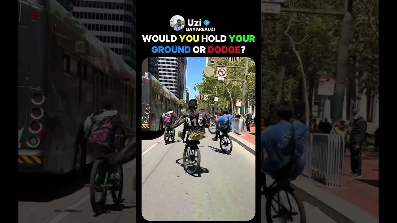 What happens when a pedestrian doesn’t dodge? 😳 #sanfrancisco #shorts