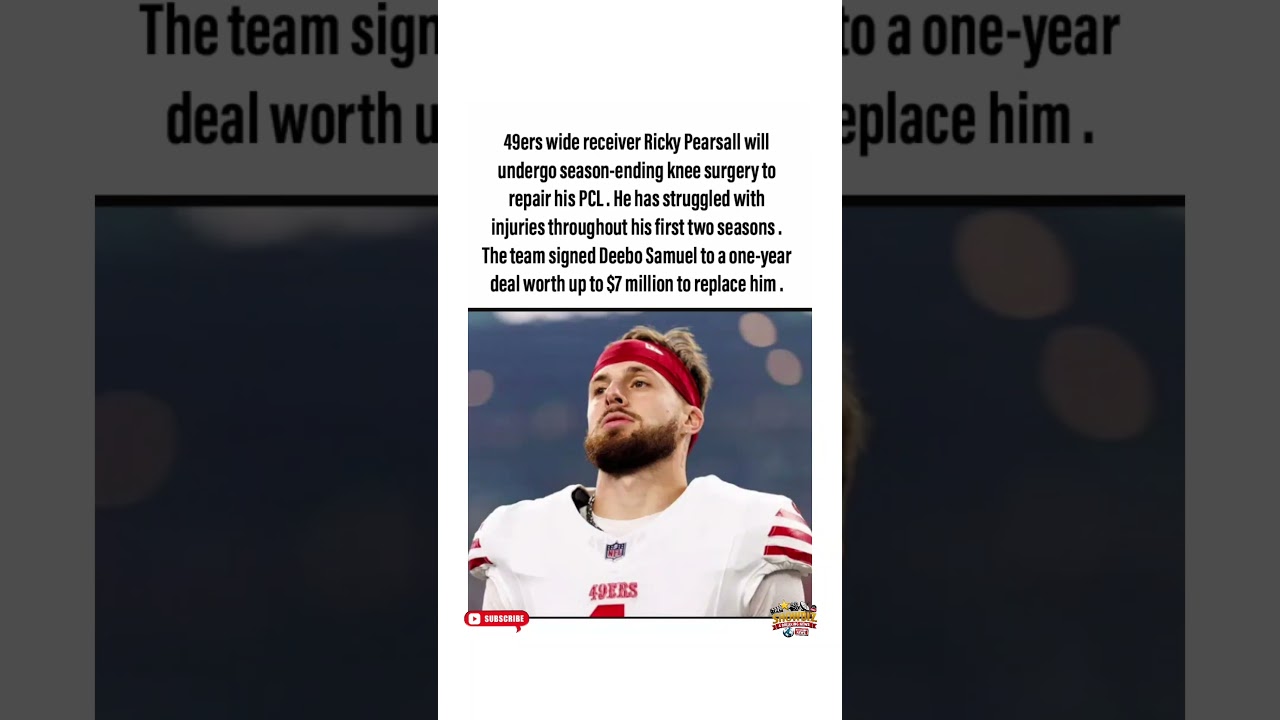 49ers WR Ricky Pearsall Out for Season with Knee Injury. #shorts #viral #foryou #news