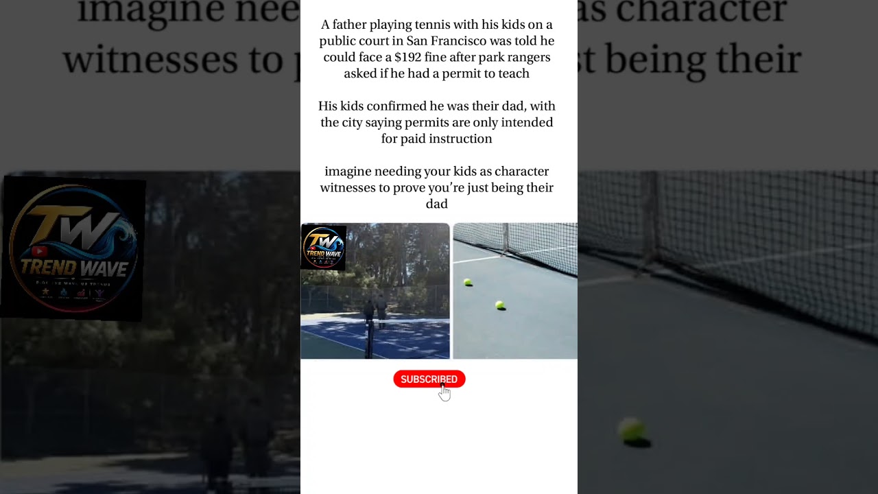 Dad Fined 2 for Playing Tennis With His KidsPublicSpaces #Overregulation #DadLife #NewsStory Dad Fined 2 for Playing Tennis With His KidsPublicSpaces #Overregulation #DadLife #NewsStory