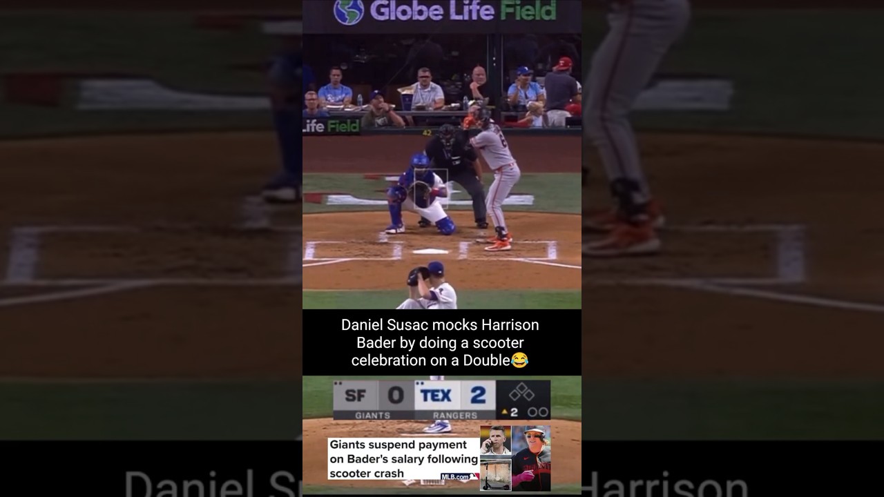 Daniel Susac mocks Harrison Bader scooter accident with a celebration at second base #mlb #baseball