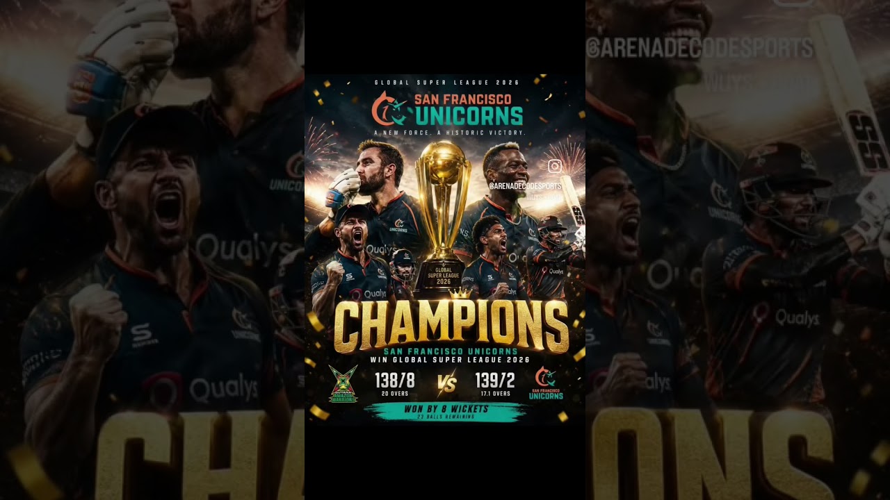 🏏 Global Super League 2026 Final | San Francisco Unicorns are Champions! 🏆 🏏 Global Super League 2026 Final | San Francisco Unicorns are Champions! 🏆