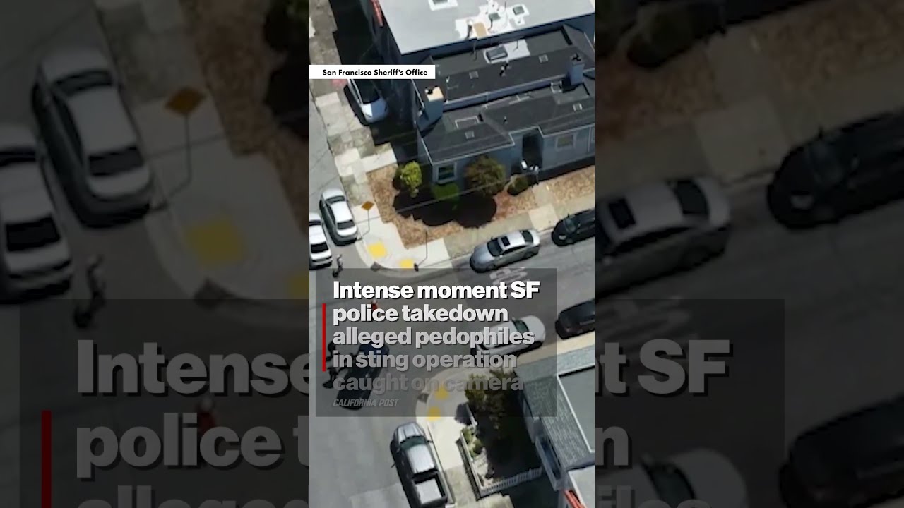 Intense moment SF police takedown alleged pedophiles in sting operation caught on camera