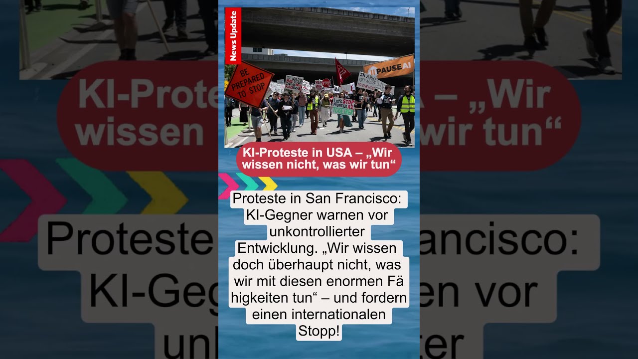 KI-Proteste in USA – „Wir wissen nicht, was wir tun“ | #KI #KünstlicheIntelligenz #Protest #PauseAI KI-Proteste in USA – „Wir wissen nicht, was wir tun“ | #KI #KünstlicheIntelligenz #Protest #PauseAI