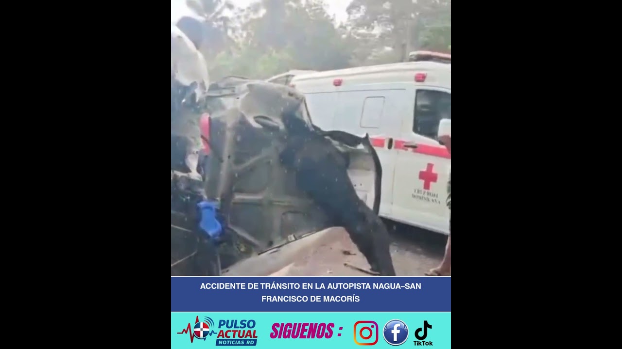 Reportan accidente de tránsito en la autopista Nagua- San Francisco.