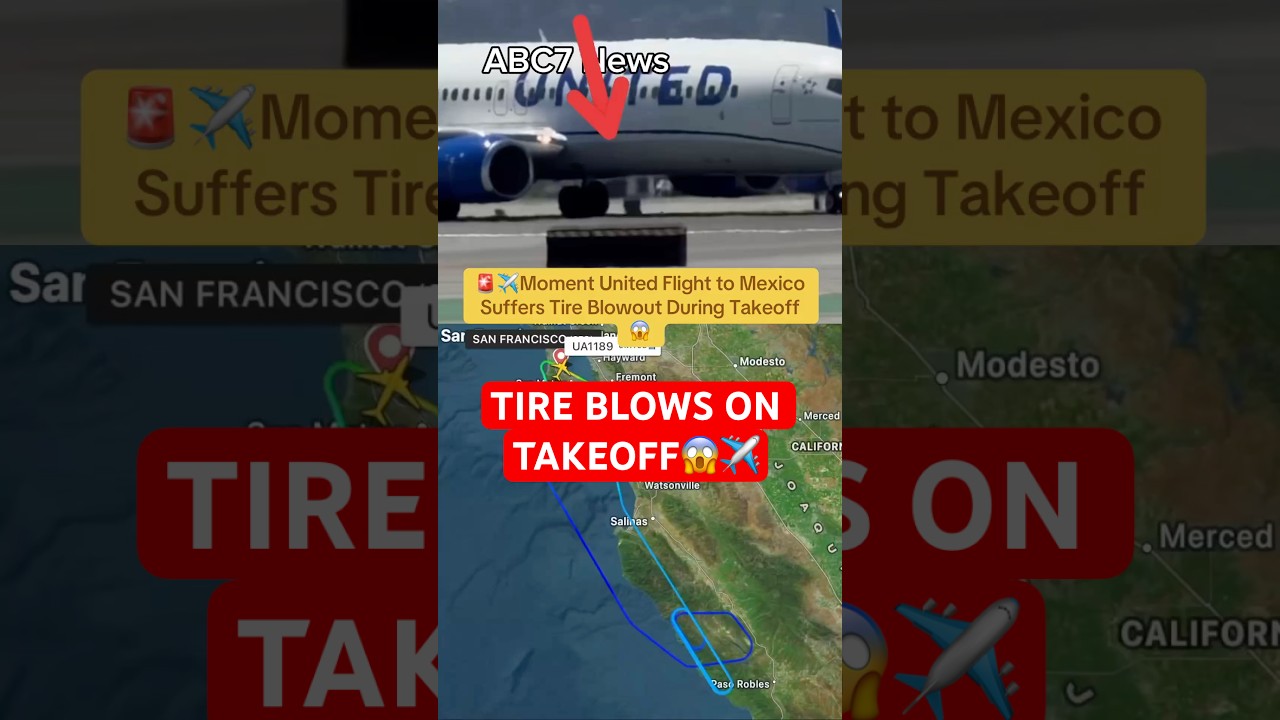 United Flight Suffers Tire Blowout During Takeoff😱✈️#fyp #news #aviation #shorts #viral #usa #uk United Flight Suffers Tire Blowout During Takeoff😱✈️#fyp #news #aviation #shorts #viral #usa #uk
